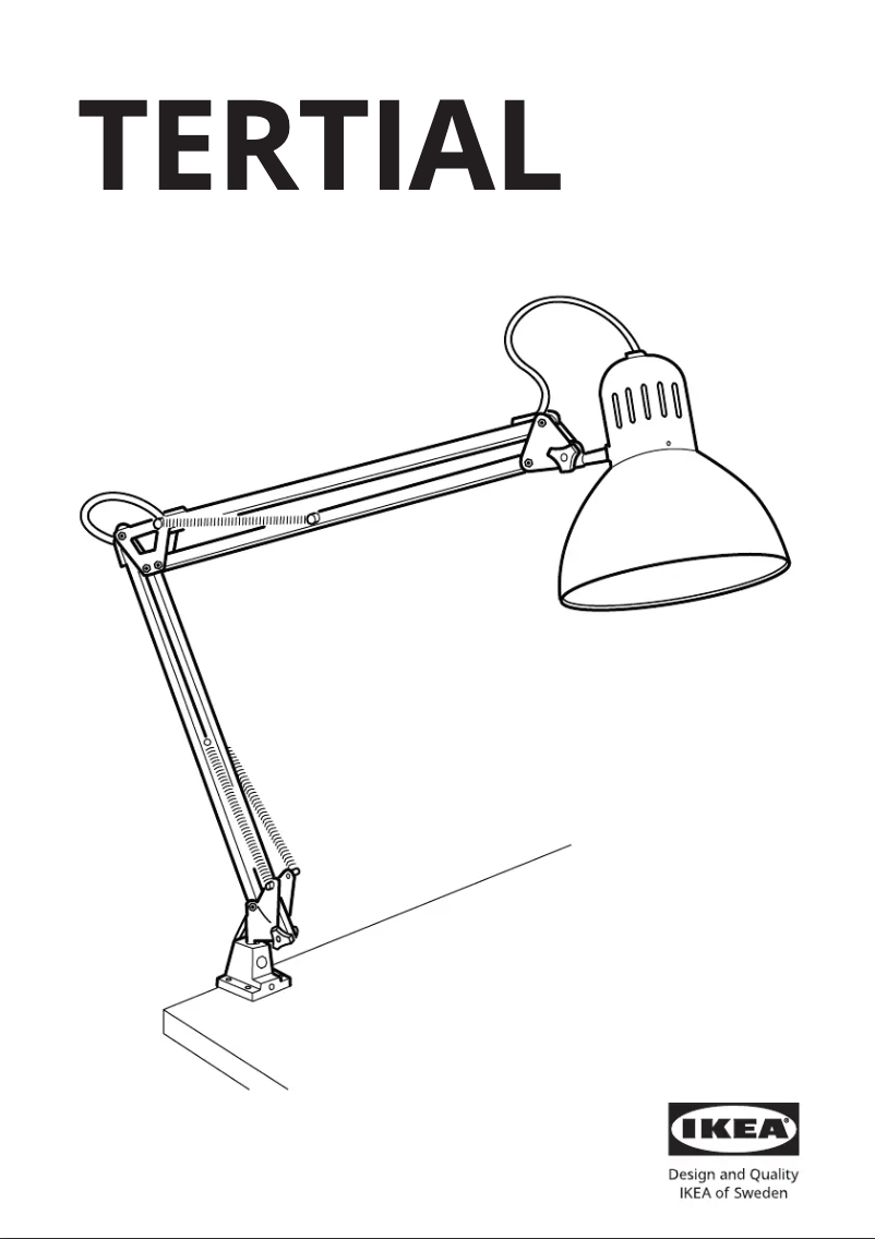 Page 1 de la notice Manuel utilisateur Ikea TERTIAL 505.077.37