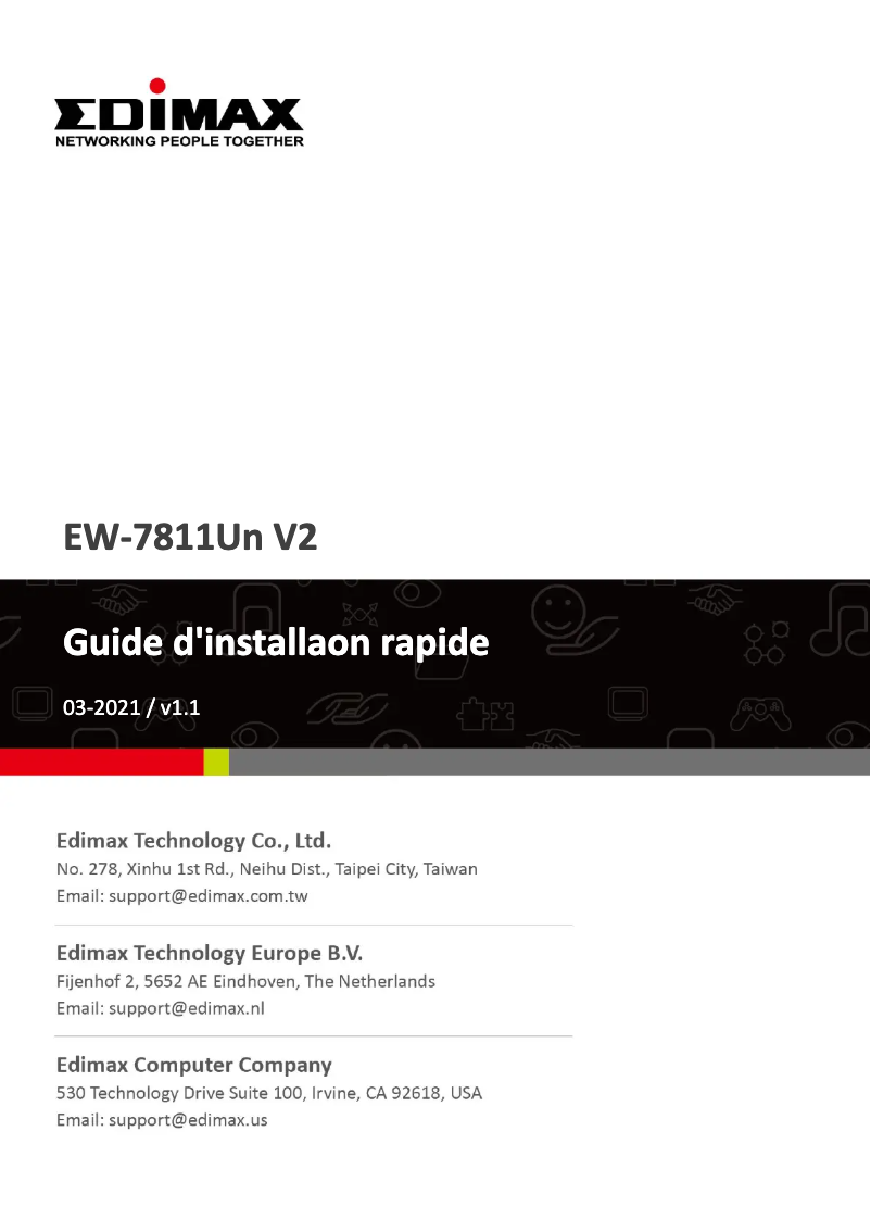 Image de la première page du manuel de l'appareil EW-7811Un V2