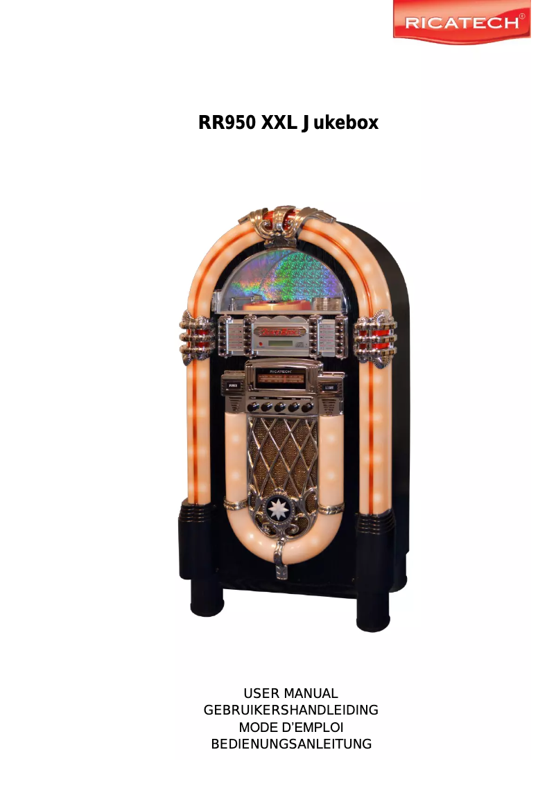 Image de la première page du manuel de l'appareil RR950