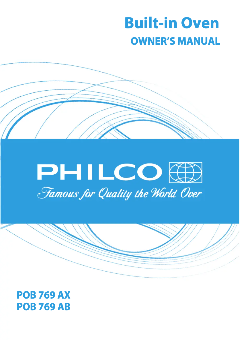 Page n°1 - Manuel utilisateur Philco POB 769 AB