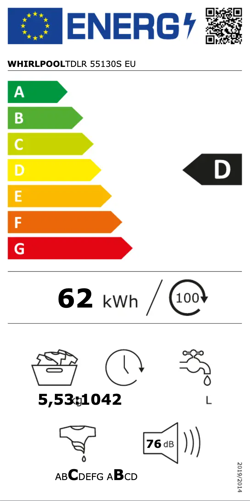 Image de la première page du manuel de l'appareil TDLR 55130S