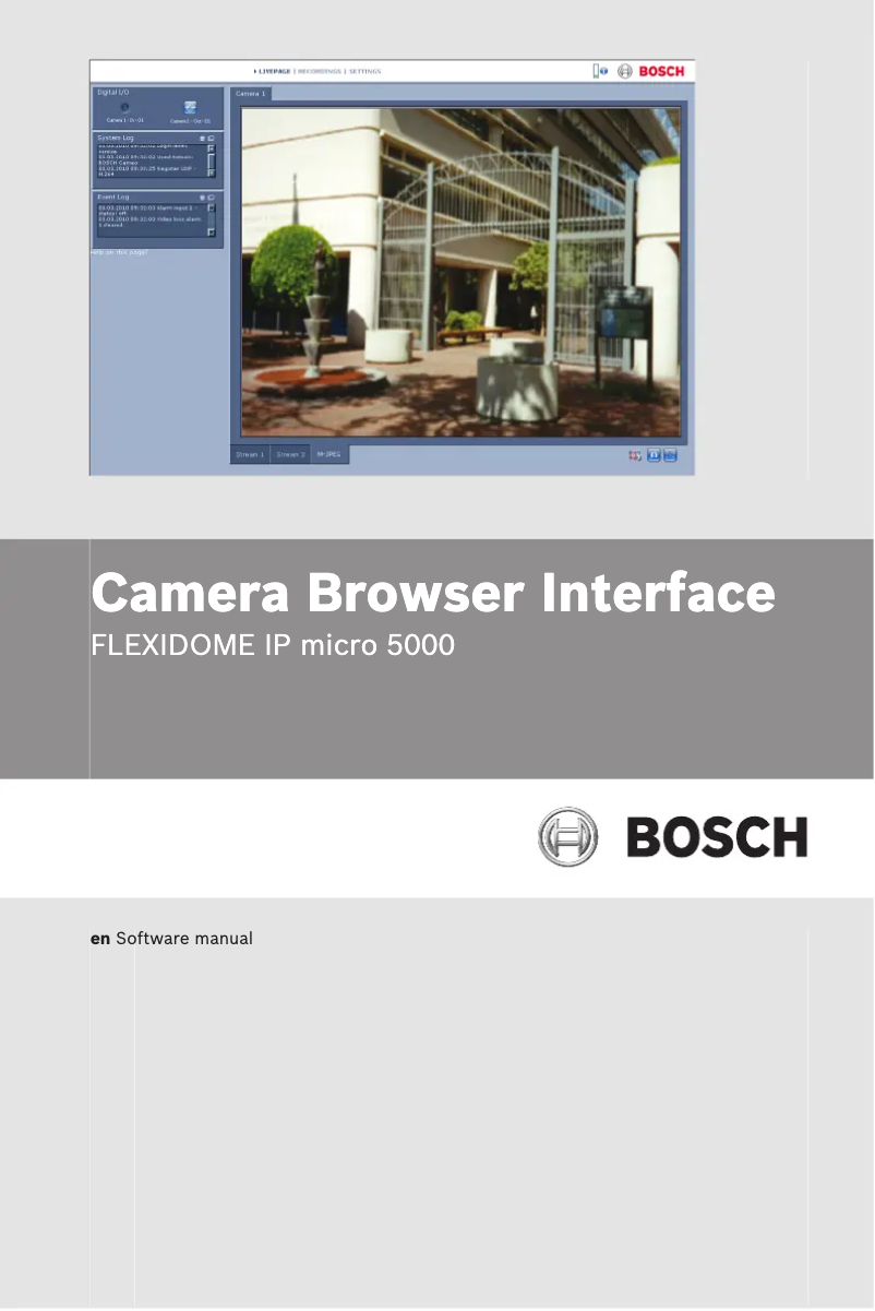 Página 1 del manual Manual de usuario Bosch FLEXIDOME IP panoramic 5000 MP