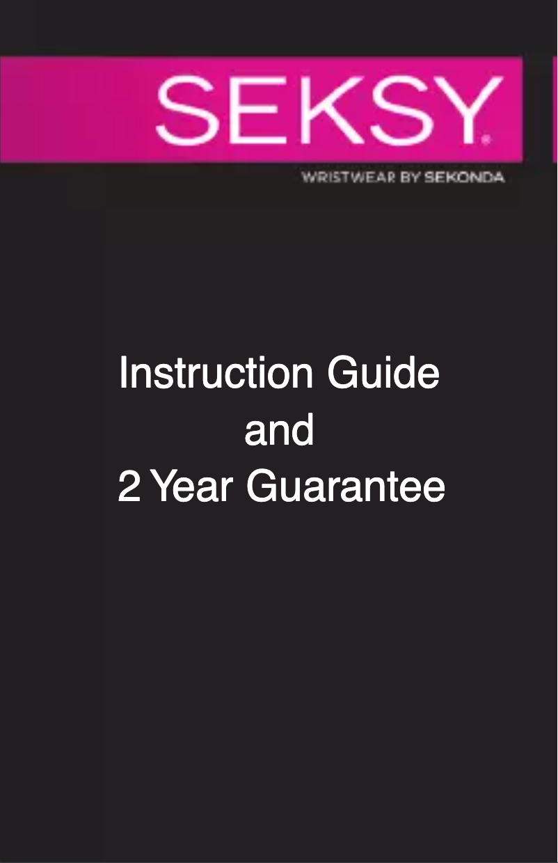 Page n°1 - Manuel utilisateur Seksy 2259.37