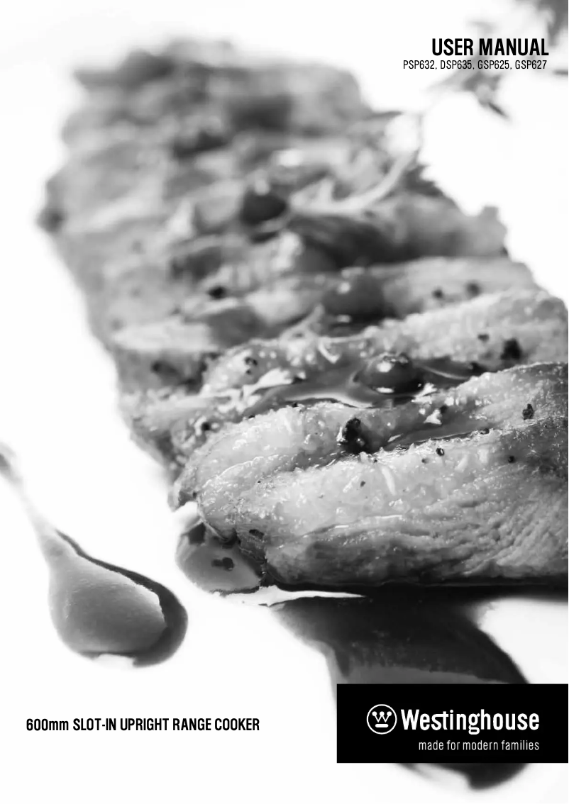 Page 1 de la notice Manuel utilisateur Westinghouse GSP625