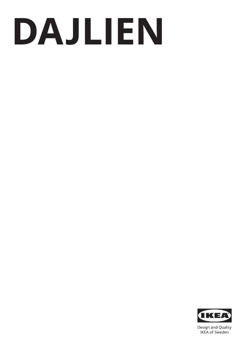 Page 1 de la notice Manuel utilisateur Ikea DAJLIEN 205.610.66