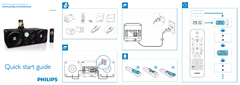 Página 1 del manual Guía de inicio rápido Philips DCM1075