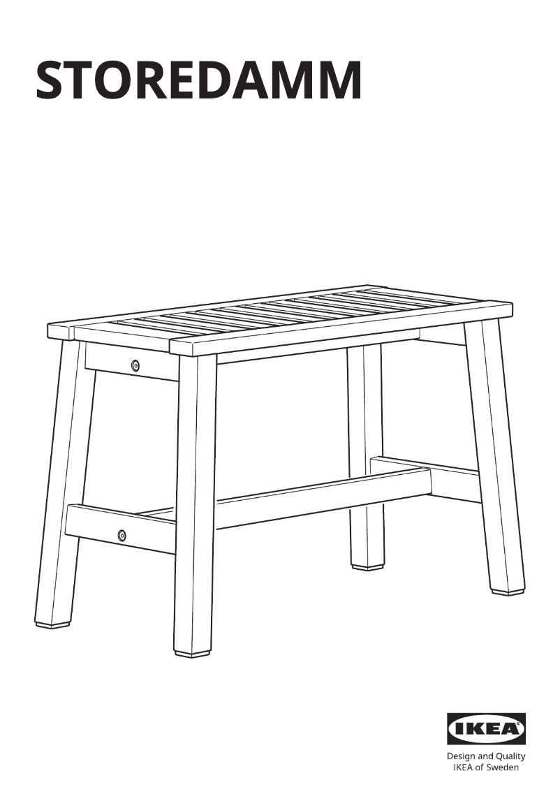 Page 1 de la notice Manuel utilisateur Ikea STOREDAMM 205.761.62