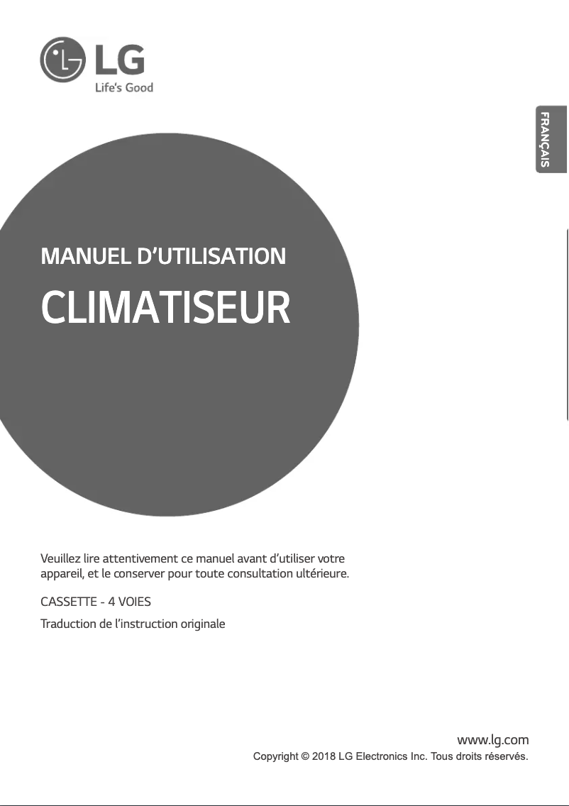 Page n°1 - Manuel utilisateur LG MULTI V ARNU15GTQD4
