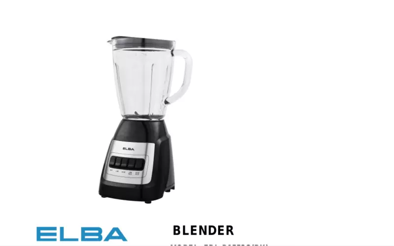 Page n°1 - Manuel utilisateur Elba EBL-D1552G(BK)