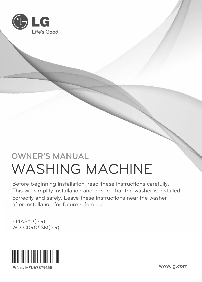 Página 1 del manual Manual de usuario LG WD-CD906SM