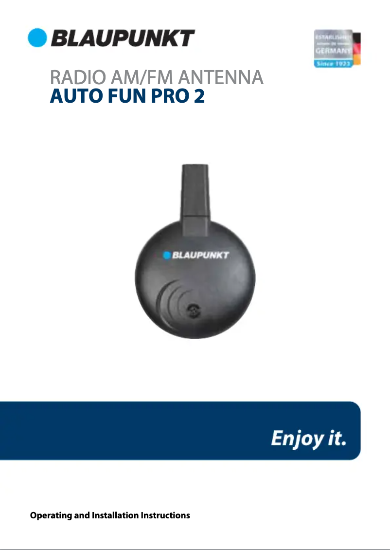 Image de la première page du manuel de l'appareil Auto Fun Pro 2