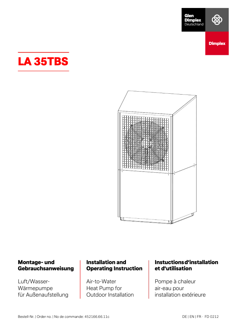 Image de la première page du manuel de l'appareil LA 35TBS