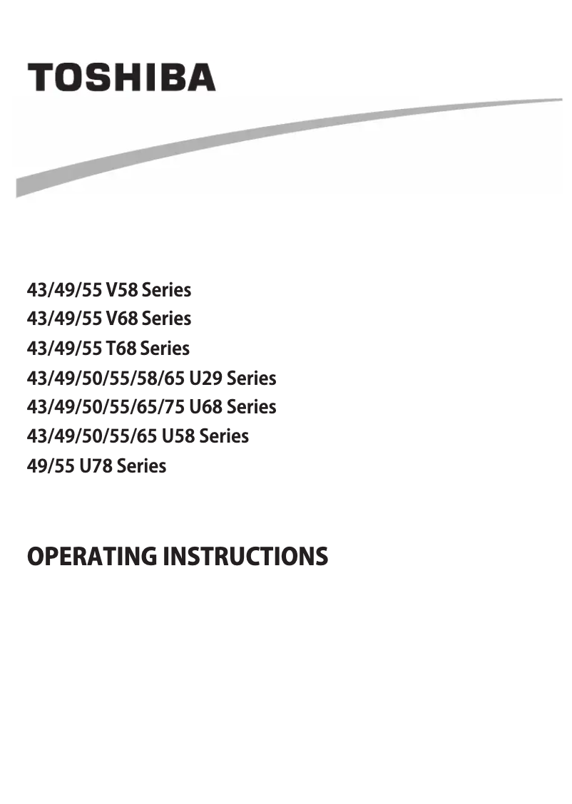 Page n°1 - Manuel utilisateur Toshiba 49U2963DA