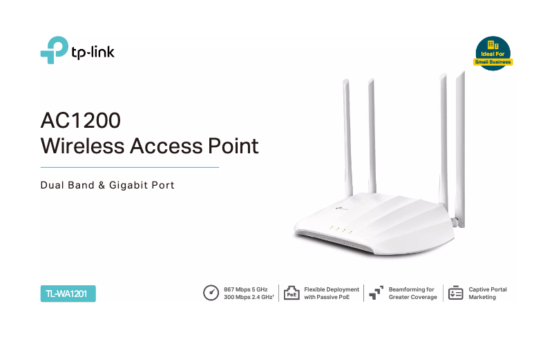 Página 1 del manual Ficha técnica TP-Link TL-WA1201