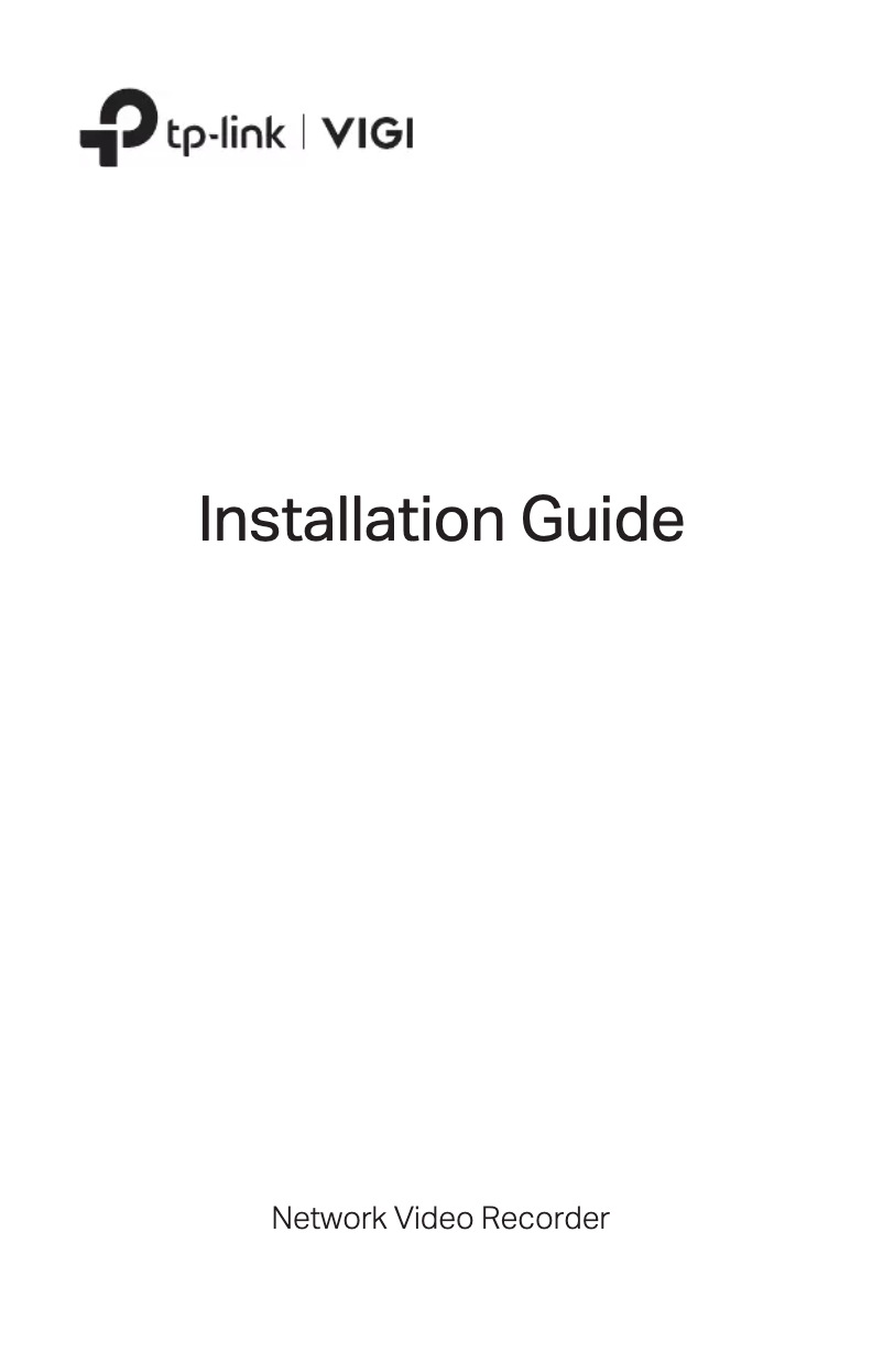 Page n°1 - Manuel utilisateur TP-Link VIGI NVR1008