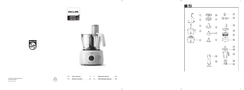 Page 1 de la notice Manuel utilisateur Philips Viva Collection HR7751