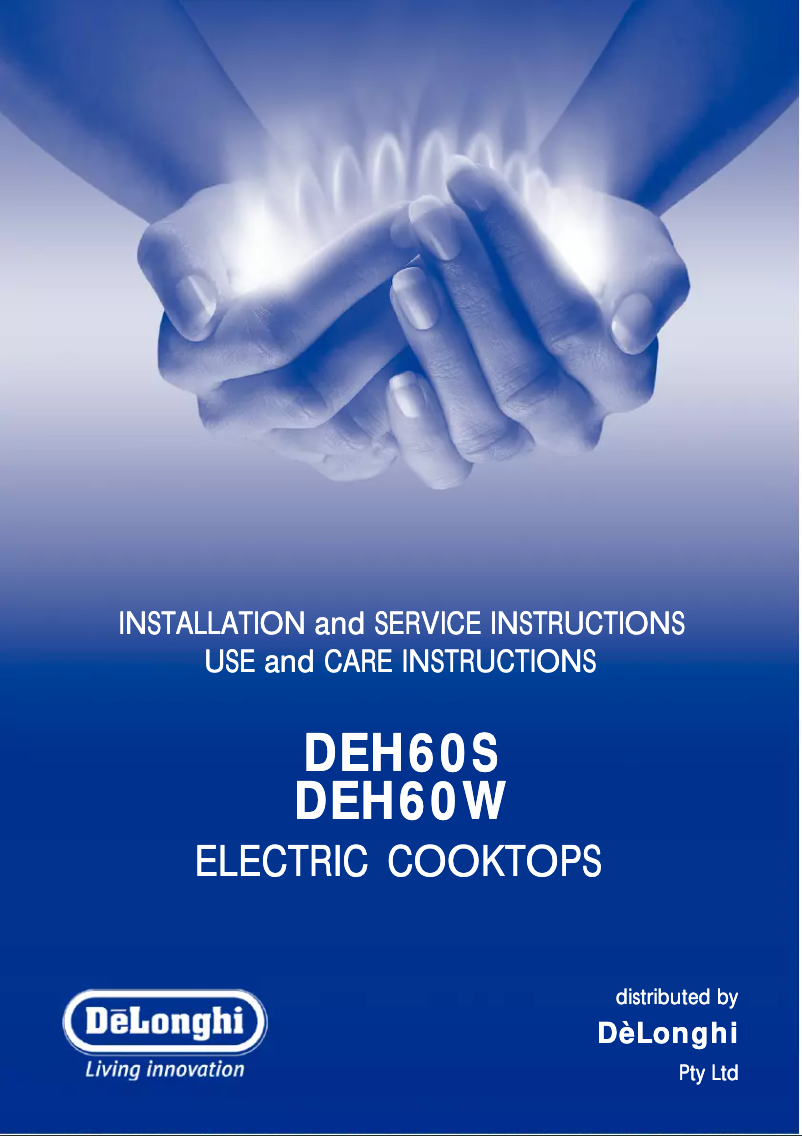 Page 1 de la notice Manuel utilisateur DeLonghi DEH60S