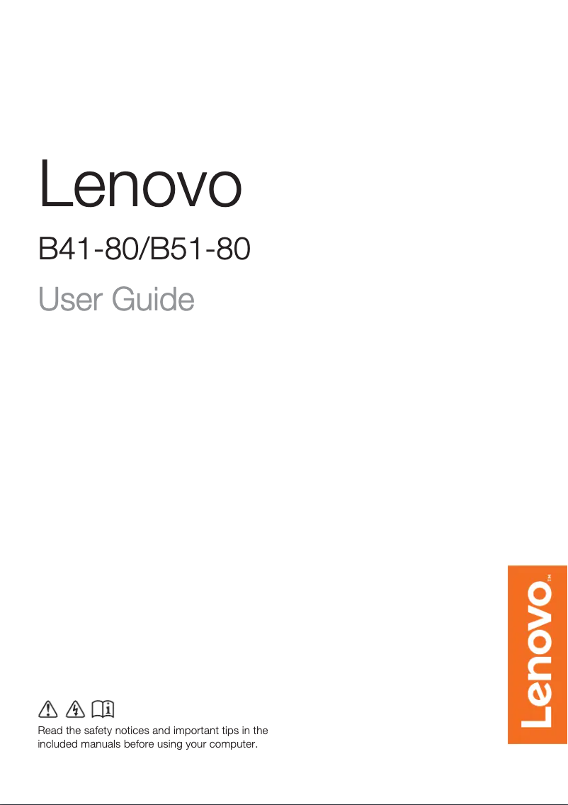 Page n°1 - Manuel utilisateur Lenovo B41-80