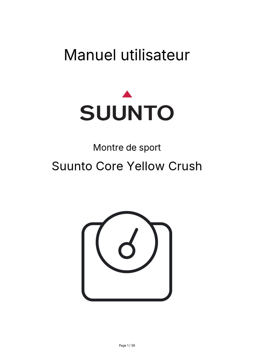 Image de la première page du manuel de l'appareil Core Yellow Crush