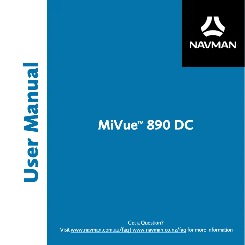 Page n°1 - Manuel utilisateur Navman MiVue 890 DC