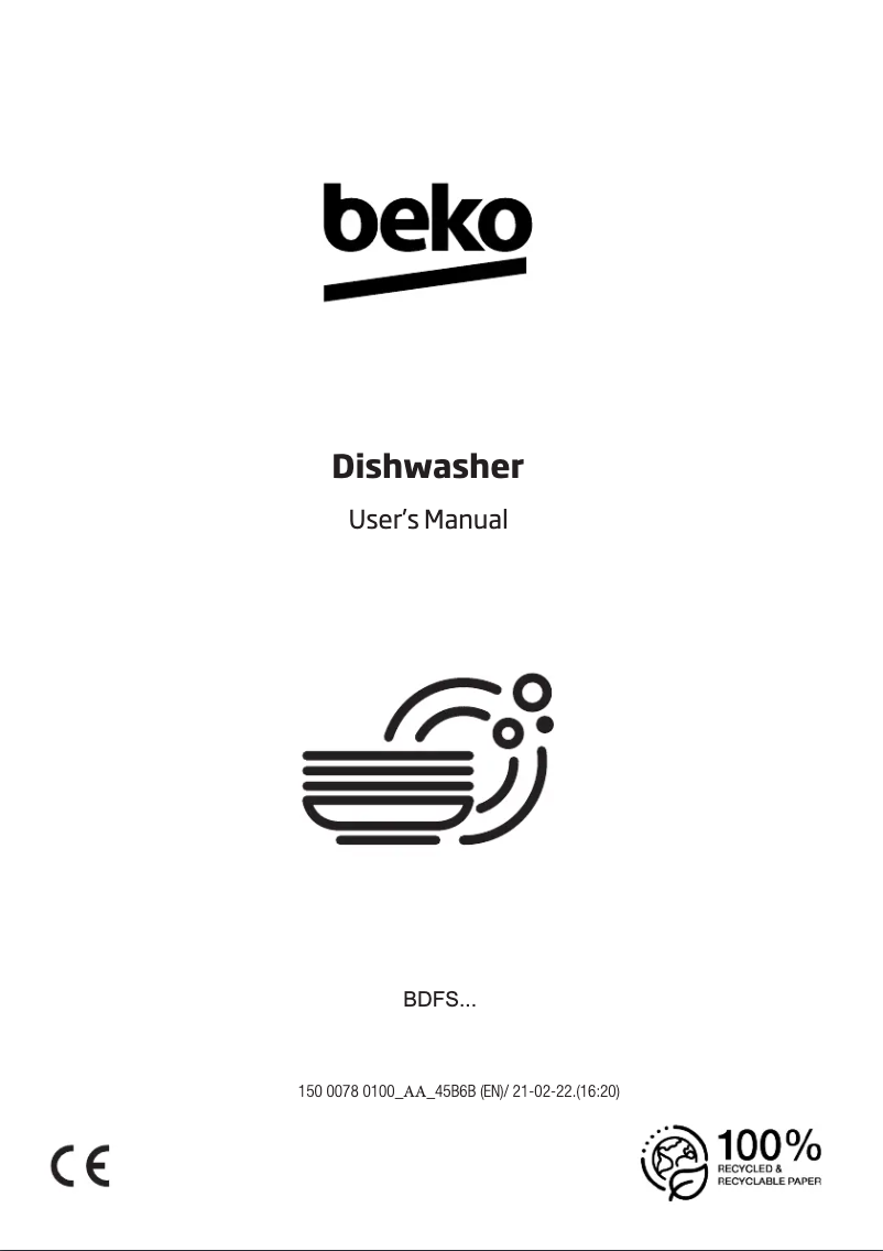 Page 1 de la notice Label énergétique Beko BDFS15020X