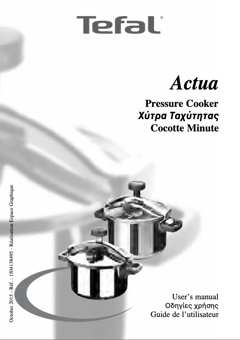 Page 1 de la notice Manuel utilisateur Tefal Minute Actua P05416