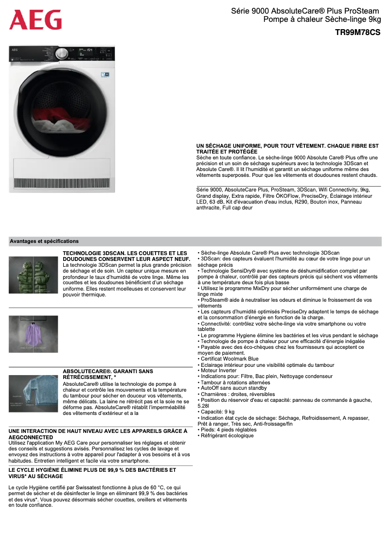 Image de la première page du manuel de l'appareil TR99M78CS