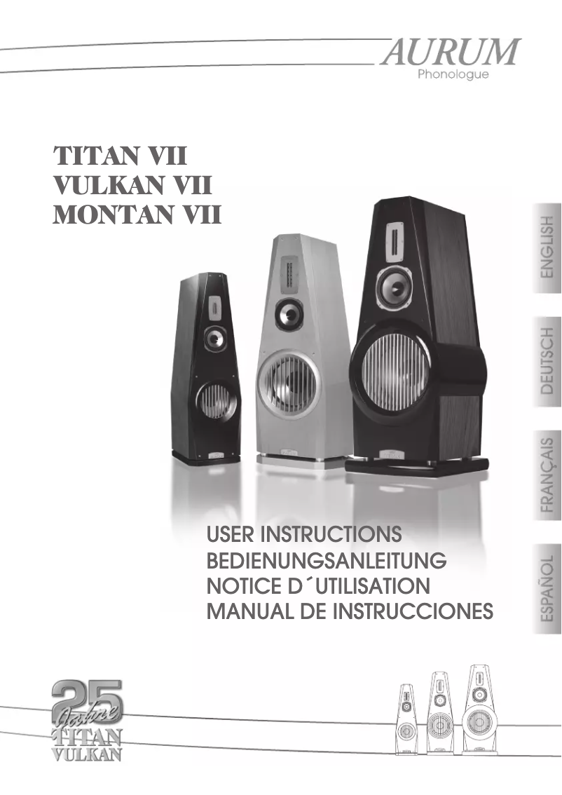 Image de la première page du manuel de l'appareil Titan VII