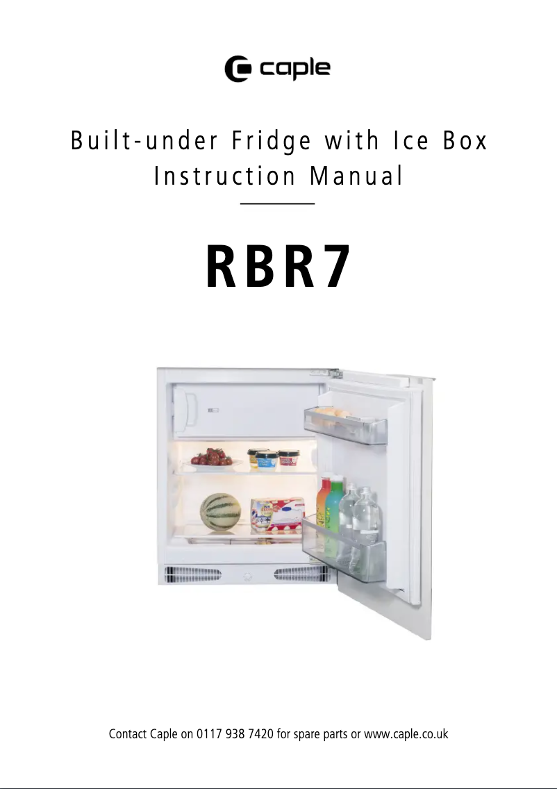 Page n°1 - Manuel utilisateur Caple RBR7