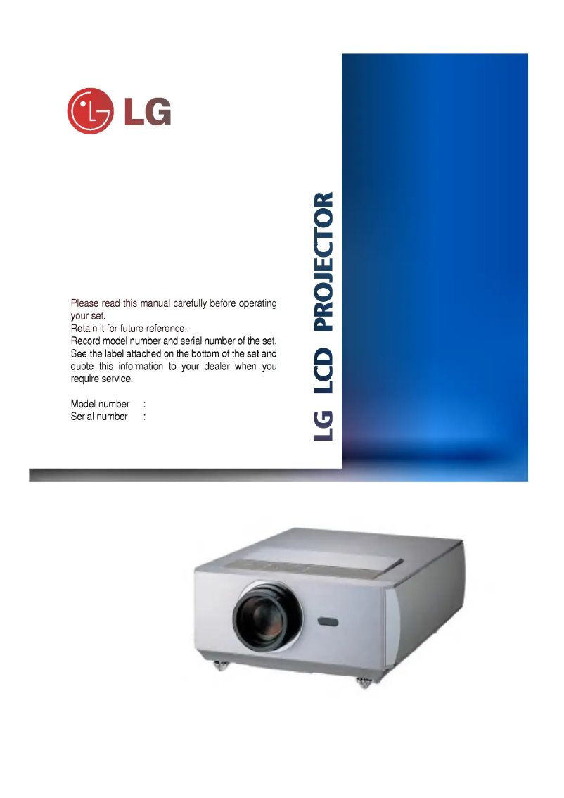 Page n°1 - Manuel utilisateur LG RL-JA10