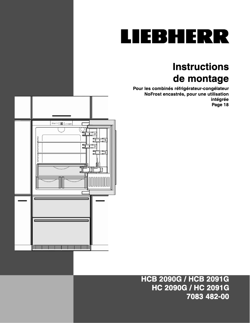 Page 1 de la notice Guide d'installation Liebherr HC 2091G