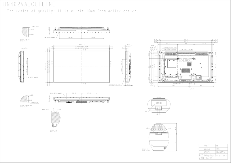 Imagen de la primera página del manual del dispositivo MultiSync UN462VA