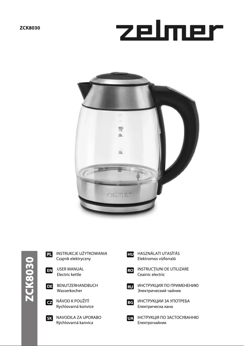 Page 1 de la notice Manuel utilisateur Zelmer ZCK8030
