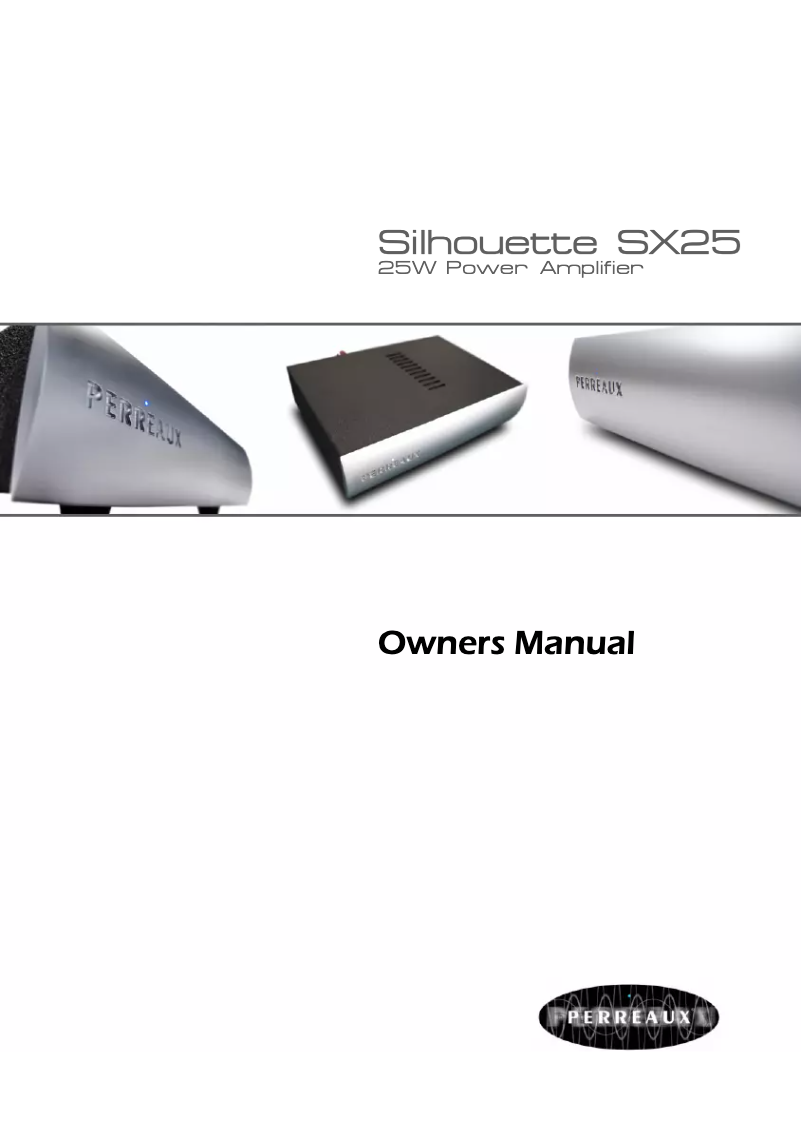 Page 1 of the manual User Manual Perreaux Silhouette SX25