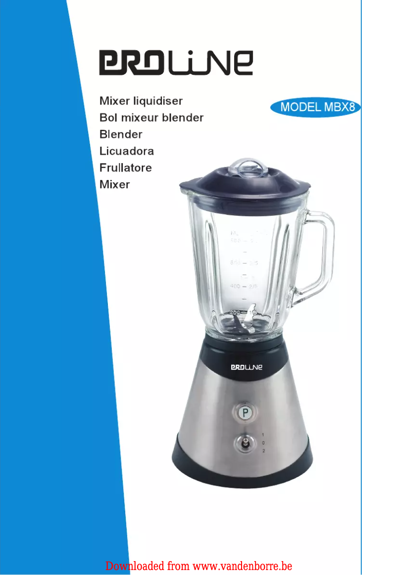 Page 1 de la notice Manuel utilisateur Proline MBX 8