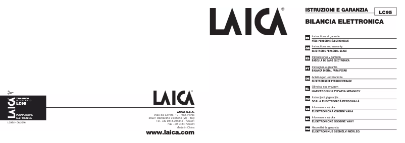 Page 1 de la notice Manuel utilisateur Laica PS1058B