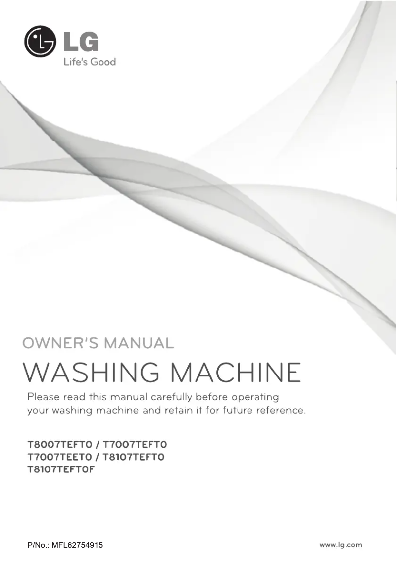 Page 1 de la notice Manuel utilisateur LG T8107TEFT0