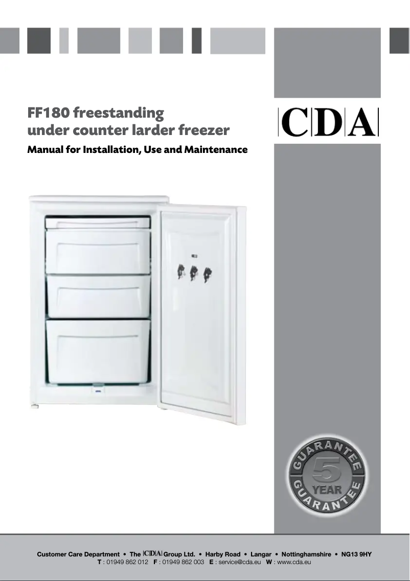 Image de la première page du manuel de l'appareil FF180WH