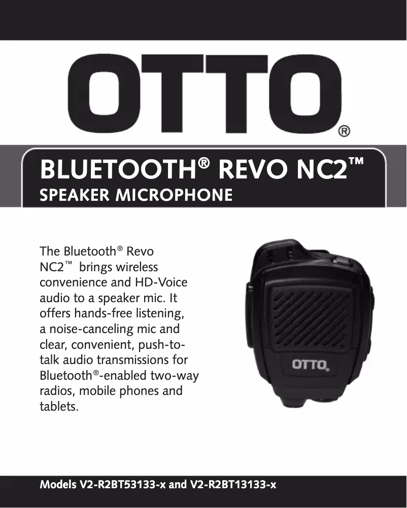 Page 1 de la notice Manuel utilisateur OTTO Bluetooth Revo NC2