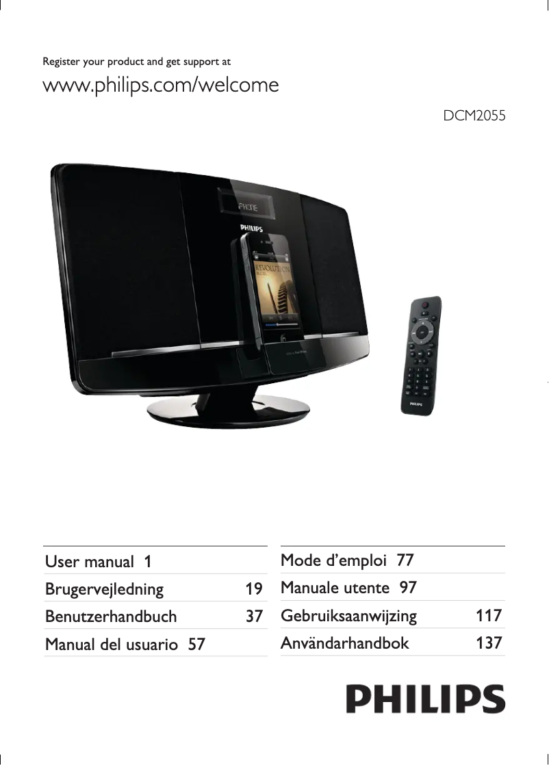 Page 1 de la notice Manuel utilisateur Philips DCM2055