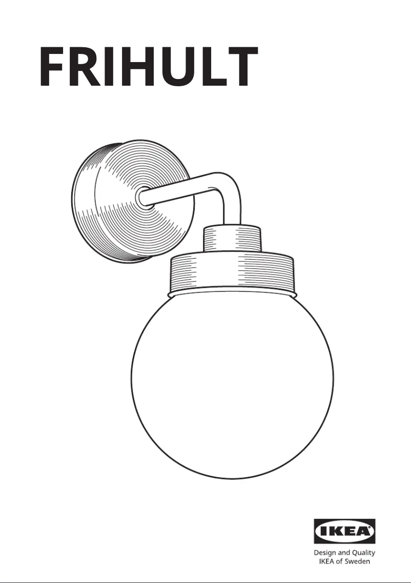 Image de la première page du manuel de l'appareil FRIHULT 404.316.39