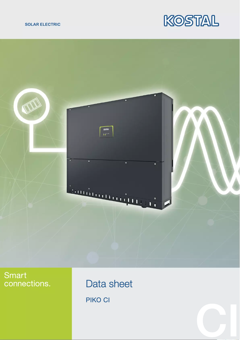 Page 1 de la notice Fiche technique Kostal CI 50