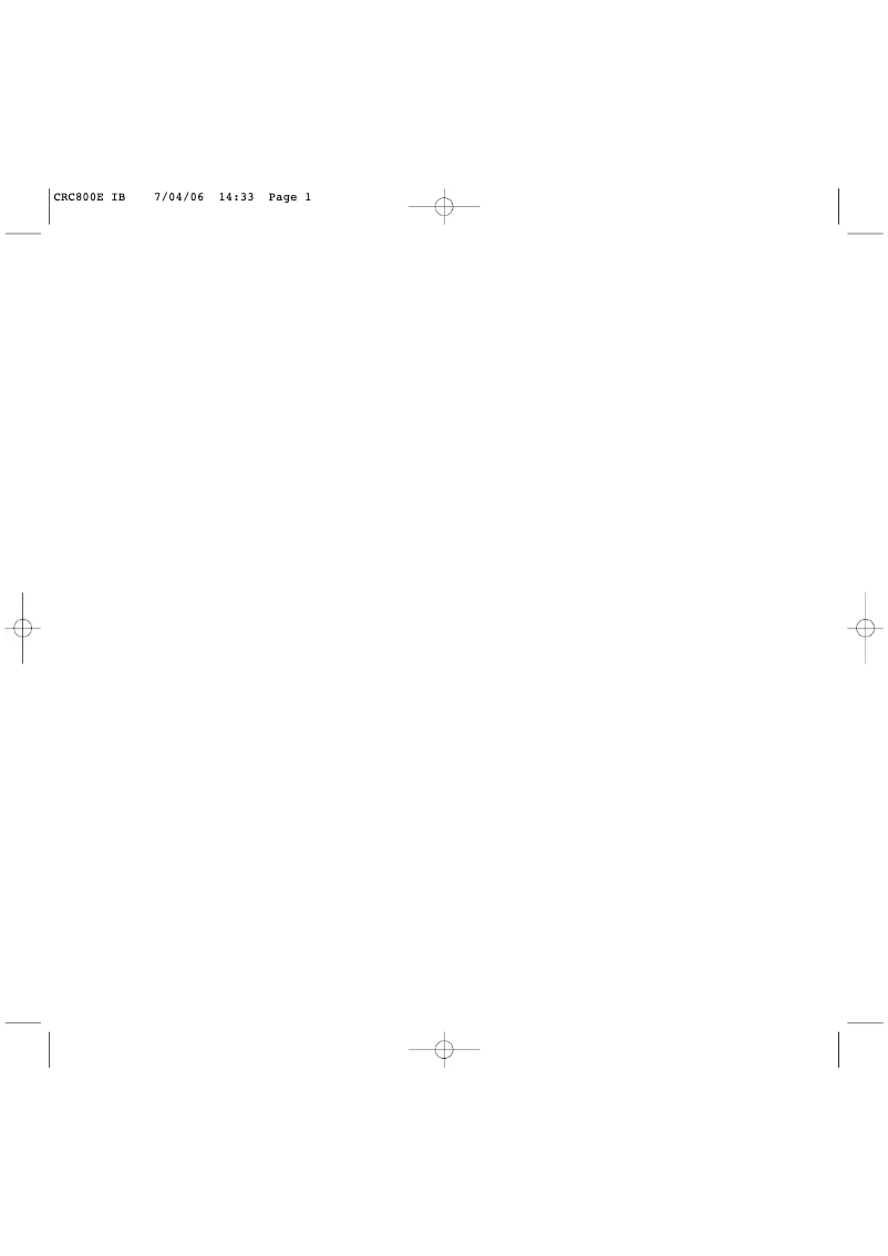 Image de la première page du manuel de l'appareil CRC-800