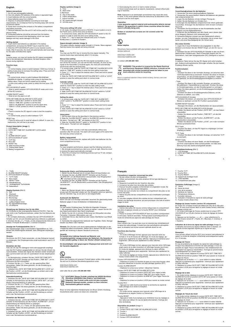 Image de la première page du manuel de l'appareil BNC014WH-RC