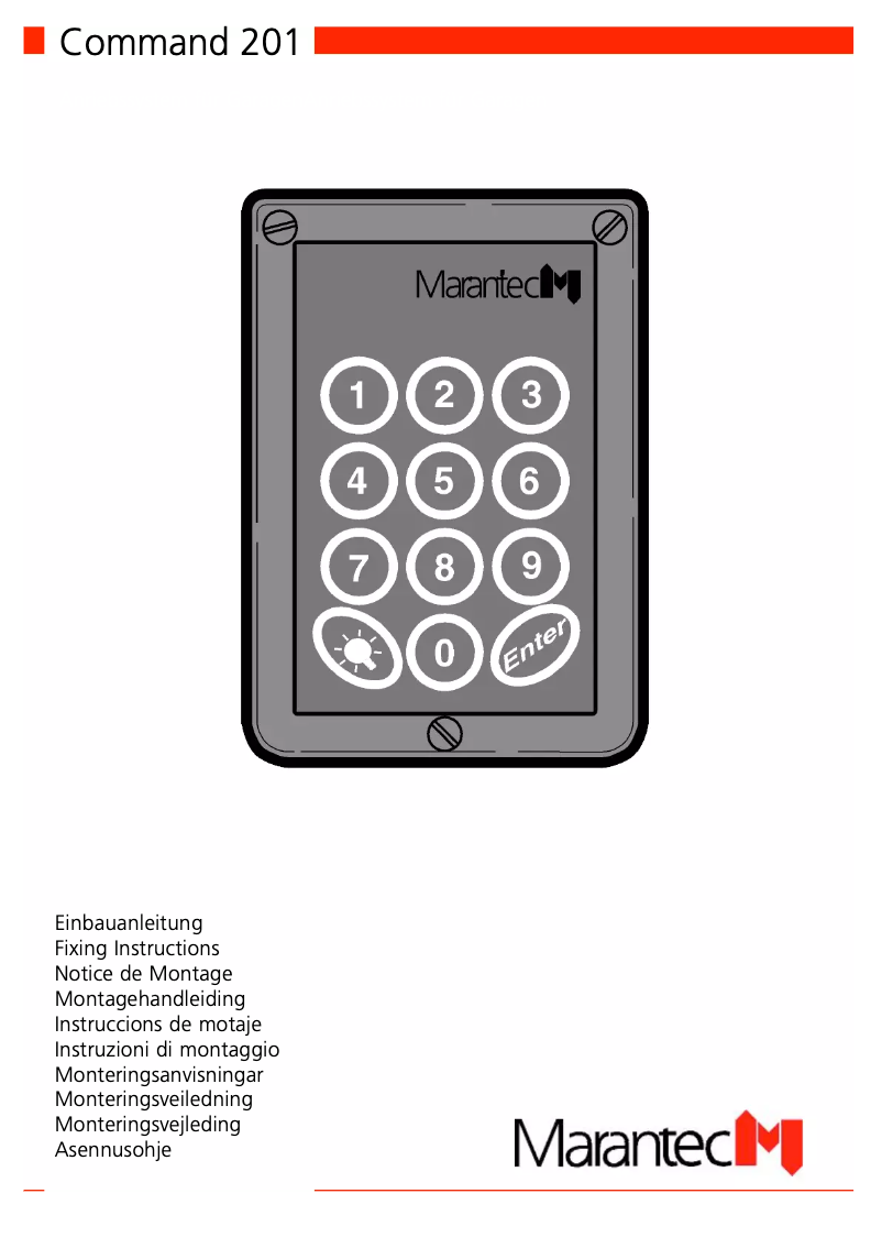Page 1 de la notice Manuel utilisateur Marantec Command 201