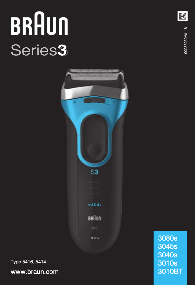 Image de la première page du manuel de l'appareil Series 3 3040 Wet & Dry