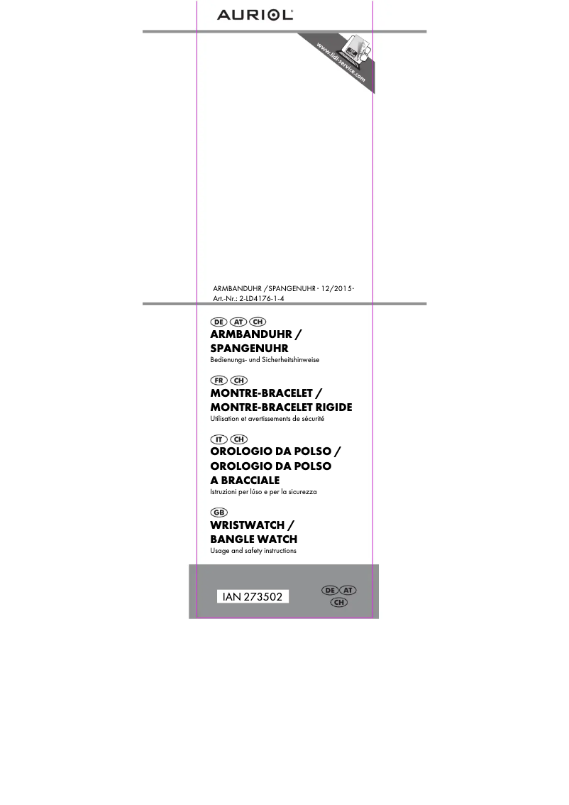 Página 1 del manual Manual de usuario Auriol IAN 273502