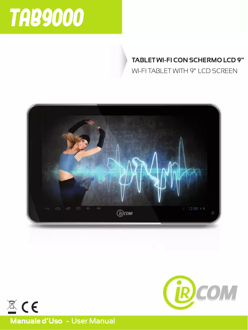 Page 1 de la notice Manuel utilisateur Irradio TAB 9000