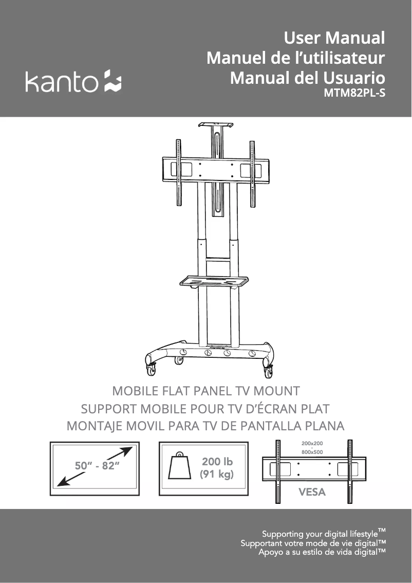 Página 1 del manual Manual de usuario Kanto MTM82PL-S