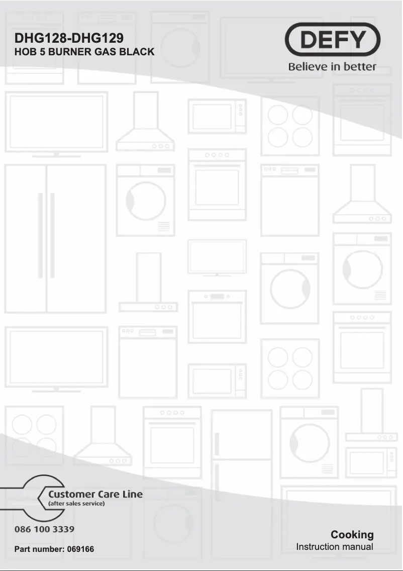 Page 1 de la notice Manuel utilisateur Defy DHG129